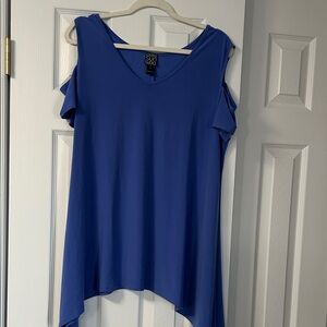 CLARA SUNWOO Vibrant Blue Asymmetric Tunic